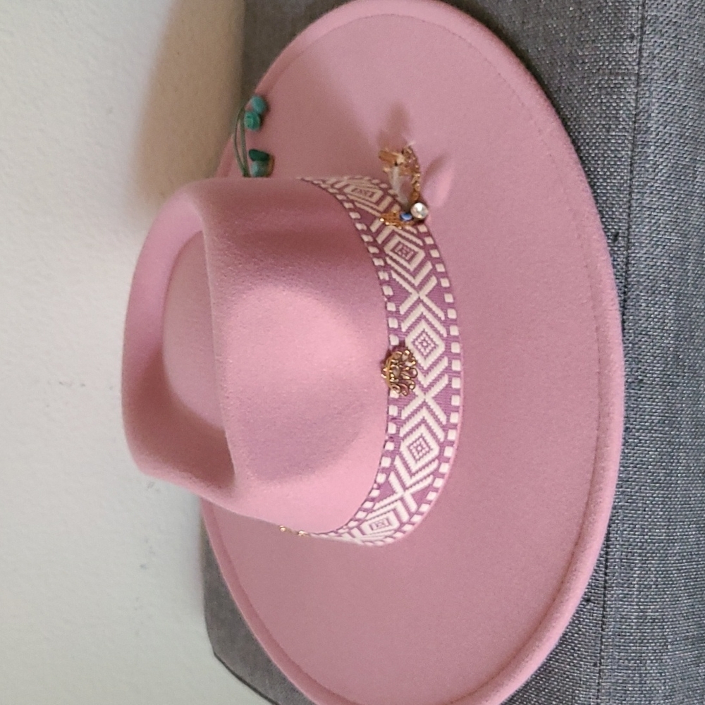 Pink Festival Brimmed Hat